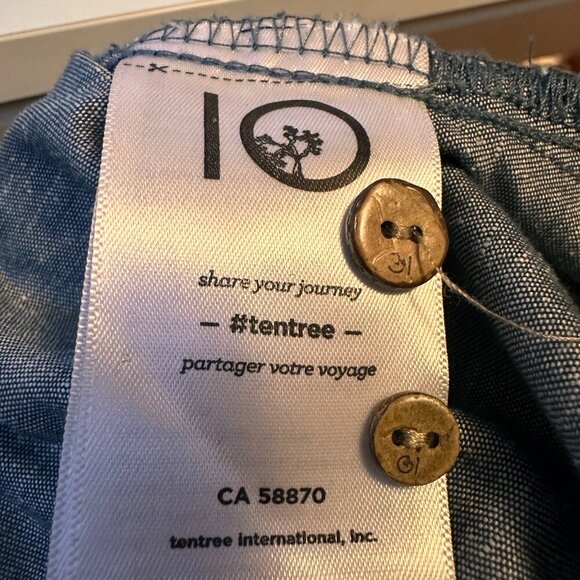 Tentree women's long sleeve jean button shirt size medium - Picture 5 of 5